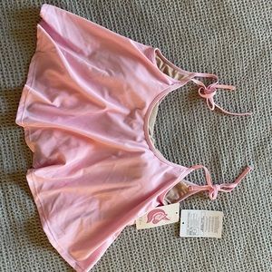 Ribbed swing swim top